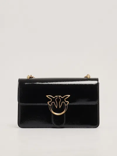 Pinko Love One Classic Light Clutch In Nero