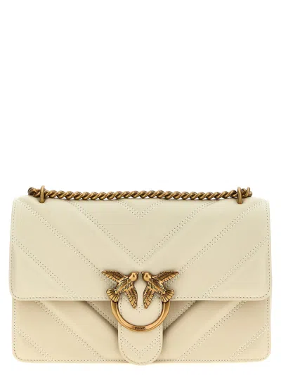 Pinko Love One Classic Light Crossbody Bag In White