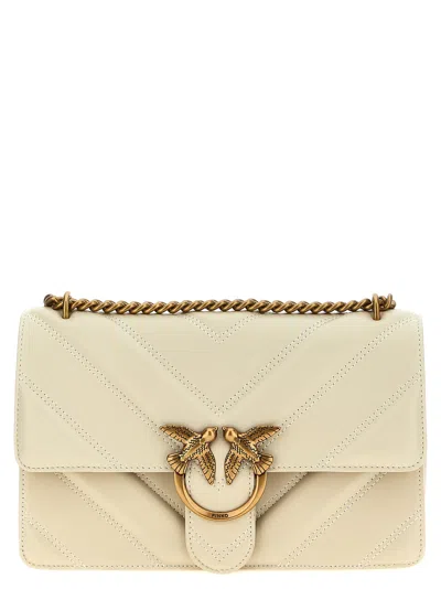 Pinko Love One Classic Light Crossbody Bags White
