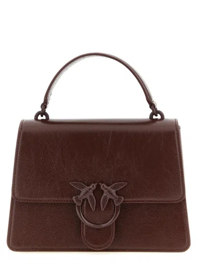 Pinko Love One Classic Light Handbag In Burgundy