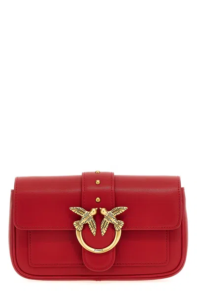Pinko 'love One Classic' Mini Crossbody Bag In Red