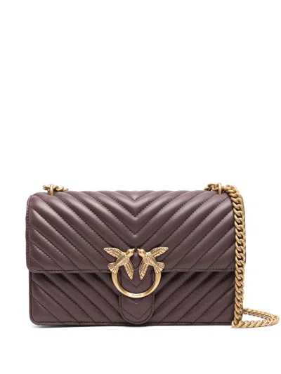 Pinko Love One Classic Shoulder Bag In Brown