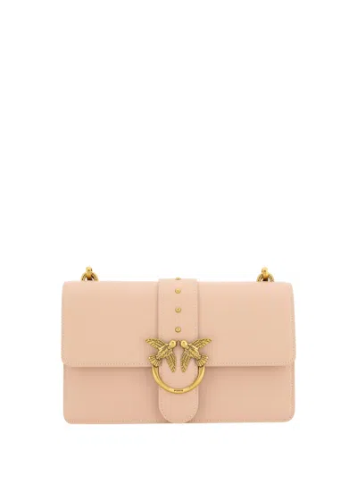 Pinko Love One Classic Shoulder Bag In Cipria Gold