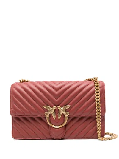 Pinko Love One Classic Shoulder Bag In Red