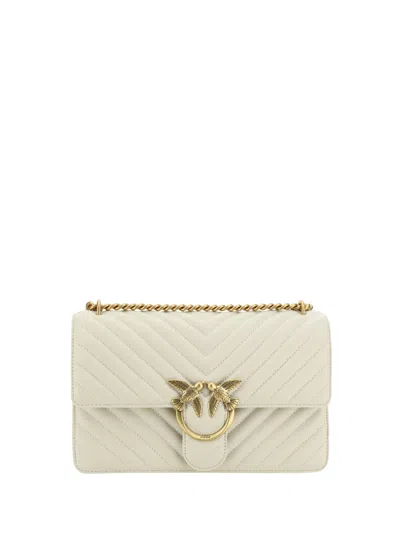 Pinko Love One Classic Shoulder Bag In White
