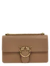 Pinko Love One Classic Simply Crossbody Bags Beige In Brown