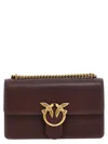 Pinko Love One Classic Simply Crossbody Bags Purple In Brown