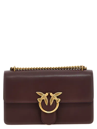 Pinko Love One Classic Simply Crossbody Bags Purple In Multicolor