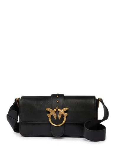 Pinko Love One Classic Slouchy Bags In Black