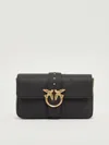 Pinko Love One Mini Slouchy Fl Shoulder Bag In Black