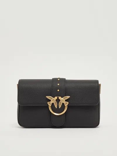 Pinko Love One Classic Slouchy Clutch In Black