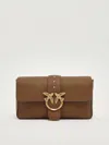 Pinko Love One Classic Slouchy Clutch In Brown