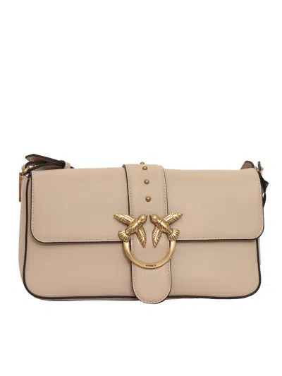 Pinko Love One Classic Slouchy Fl Vi Bag In Beige