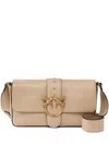 Pinko Beige Shoulder Bag With Unique Bird Motif