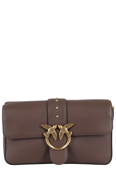 Pinko Love One Classic Slouchy Handbag In Gray