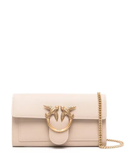 Pinko Love One Clutch Bag In Neutrals