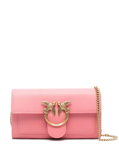 Pinko Love One Clutch Bag In Pink