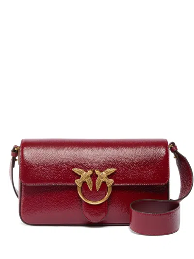 Pinko Love One Cross Body Bag In Red