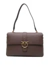 Pinko Leather Maxi Love Bag Slouchy Shoulder Bag In Brown