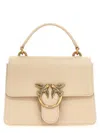Pinko Beige Love One Handbag In Beige