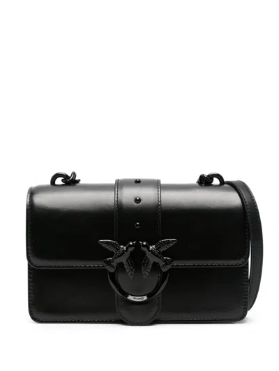 Pinko Love One Leather Mini Bag In Black