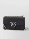 PINKO "LOVE ONE" LEATHER SHOULDER BAG WITH CHAIN