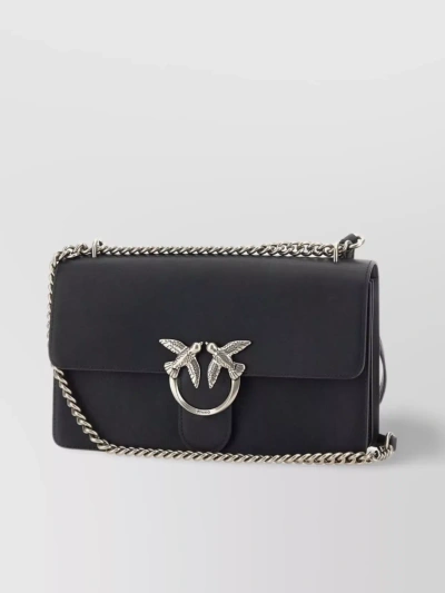 Pinko Classic Love Icon Crossbody Bag In Black