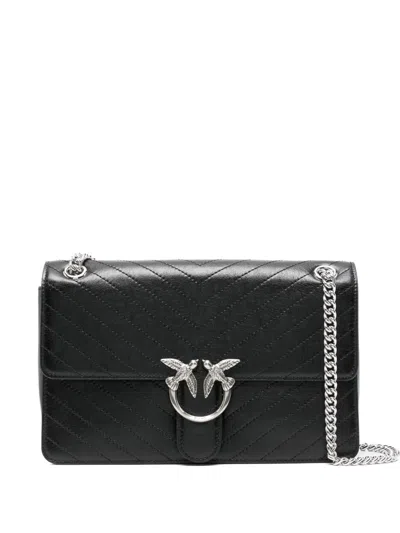 Pinko Love One Light Crossbody Bag In Black