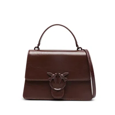 Pinko Love One Logo-plaque Tote Bag In Red