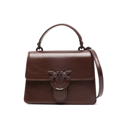 Pinko Love One Logo-plaque Tote Bag In Red