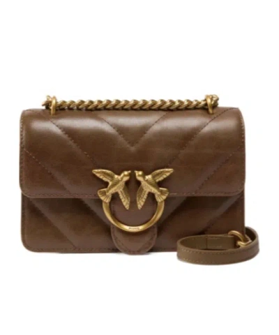 Pinko Love One Mini Bag In Brown