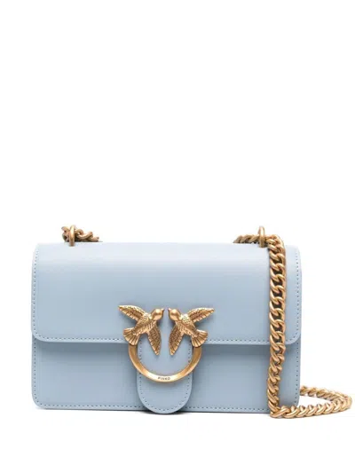 Pinko Mini Love-birds One Cross Body Bag In Blue