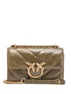 Shop Pinko Love One Mini Bag In Gold