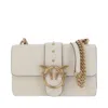 Pinko Structured Flap Closure Shoulder Bag With Gold Emblem In Multi