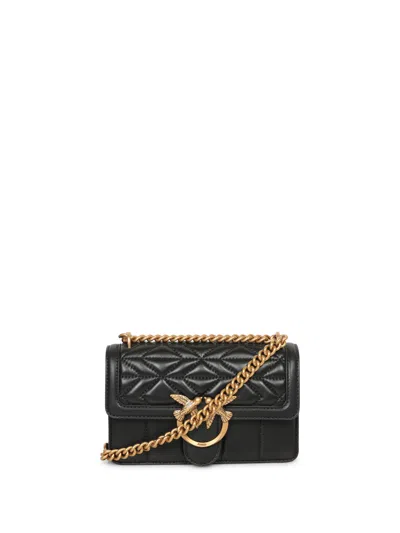 Pinko Love One Mini Bag In Q Black Antique Pink