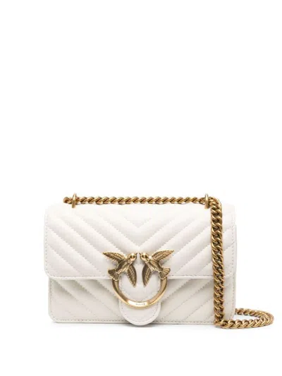 Pinko Lovebird Quilted Chain In Weiss