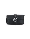 Pinko Love One Classic Leather Shoulder Bag In Black