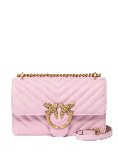 Pinko Love One Mini Chevron Cross Body Bag In Purple