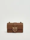 Pinko Love One Mini Cl Clutch In Brown