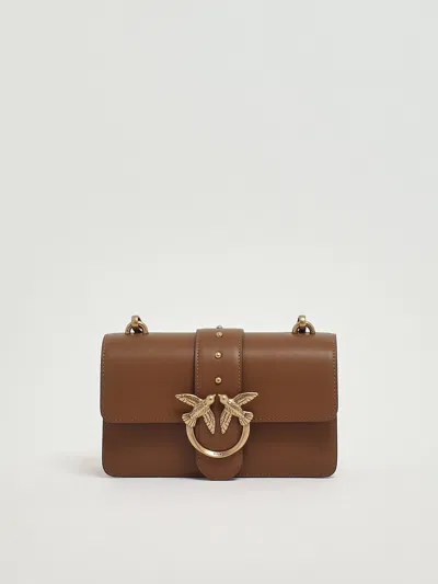 Pinko Love One Mini Cl Clutch In Brown