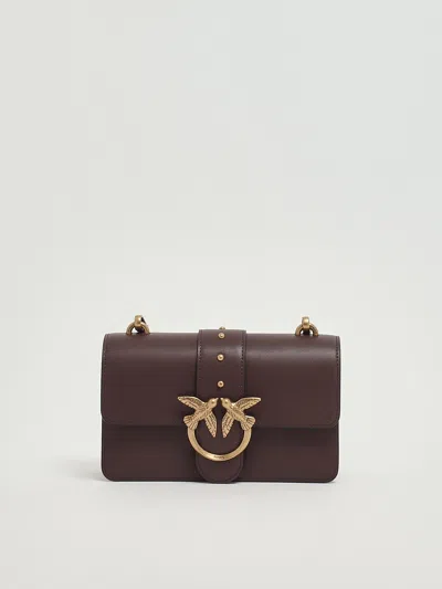 Pinko Love One Mini Cl Clutch In Brown