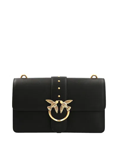 Pinko Love One Mini Classic Crossbody Bag In Negro