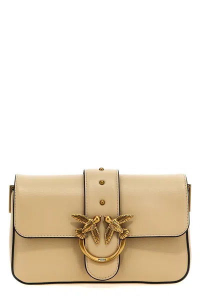 Pinko 'love One Mini' Crossbody Bag In Sand