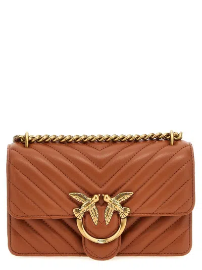 Pinko 'love One Mini' Crossbody Bag In Brown