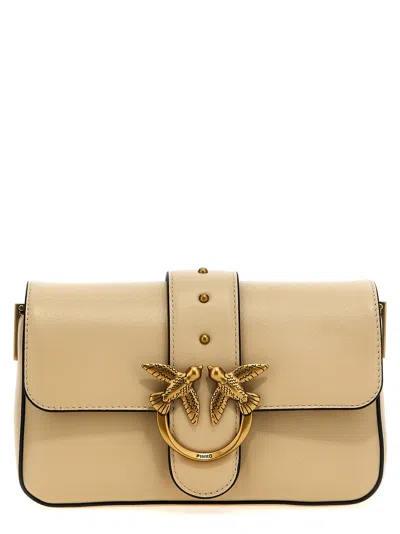 Pinko 'love One Mini' Crossbody Bag In Nude
