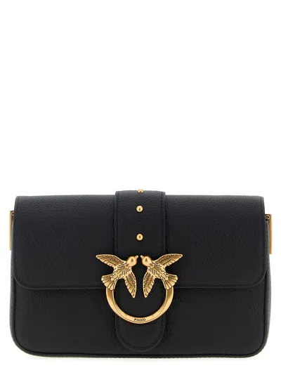 Pinko Love One Mini Crossbody Bag In Black