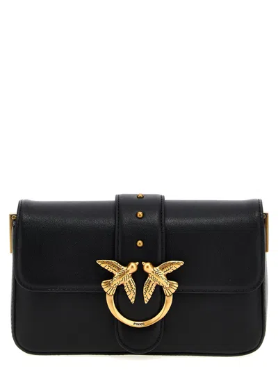 Pinko Love One Mini Crossbody Bag In Black
