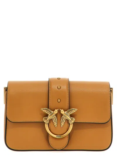 Pinko 'love One Mini' Crossbody Bag In Brown