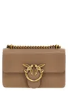 Pinko Love One Classic Simply Crossbody Bags Beige In Brown