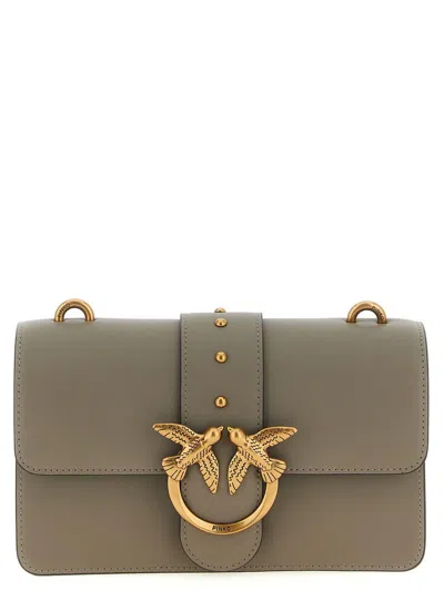 Pinko 'love One Mini' Crossbody Bag In Gray